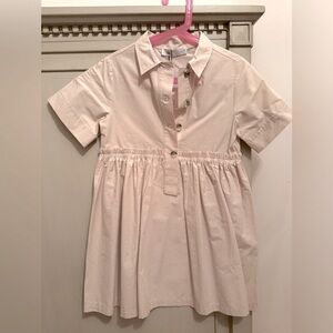 Zara Kids Girls’ Collared Beige Dress w/ Buttons up the front, NWT - size 7